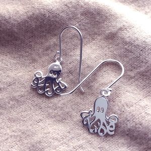🐙 Silver Octopus Earrings 🐙